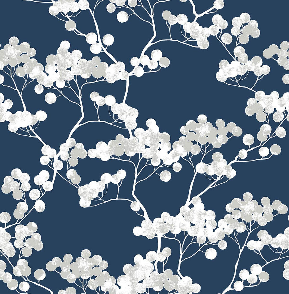 NW37202 cyprus blossom floral peel and stick removable wallpaper by NextWall