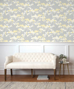 NW37203 cyprus blossom floral peel and stick removable wallpaper living room by NextWall