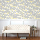 NW37203 cyprus blossom floral peel and stick removable wallpaper living room by NextWall