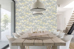 NW37203 cyprus blossom floral peel and stick removable wallpaper dining room by NextWall