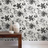 NW37300 tropical garden peel and stick removable wallpaper decor from NextWall