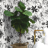 NW37300 tropical garden peel and stick removable wallpaper bedroom from NextWall