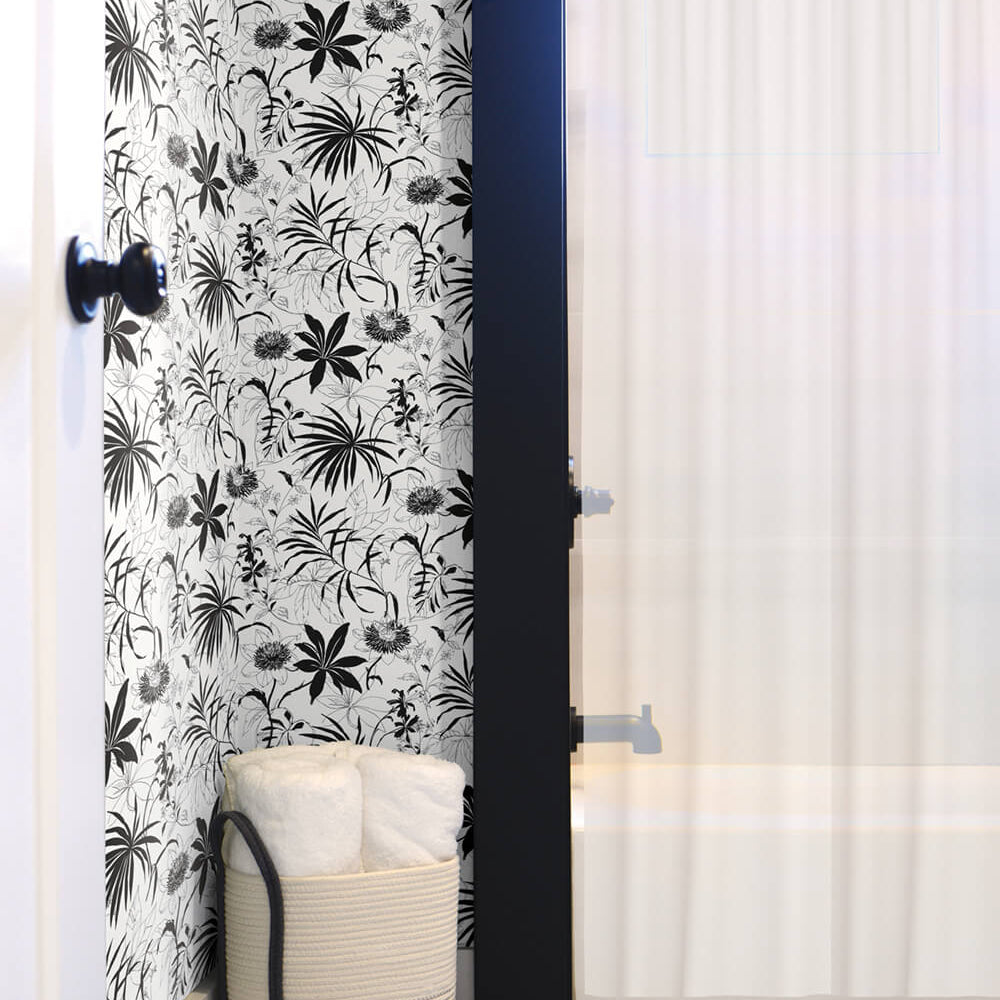 
                  
                    NW37300 tropical garden peel and stick removable wallpaper bathroom from NextWall
                  
                