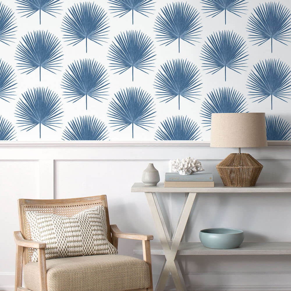 
                  
                    NW37502 palmetto palm tropical peel and stick removable wallpaper living room from NextWall
                  
                
