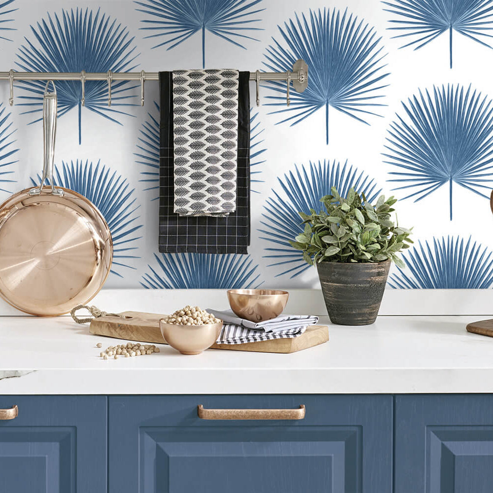 
                  
                    NW37502 palmetto palm tropical peel and stick removable wallpaper kitchen from NextWall
                  
                