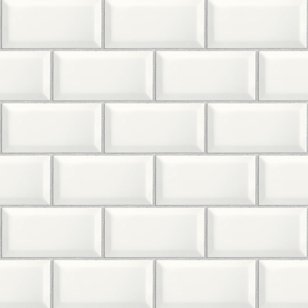 NW37600 large subway tile peel and stick removable wallpaper from NextWall