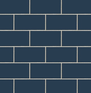 NW37602 retro faux subway tile peel and stick removable wallpaper from NextWall