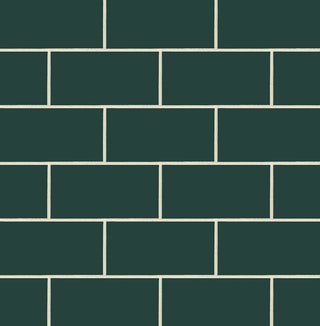 NW37604 retro faux subway tile peel and stick removable wallpaper from NextWall