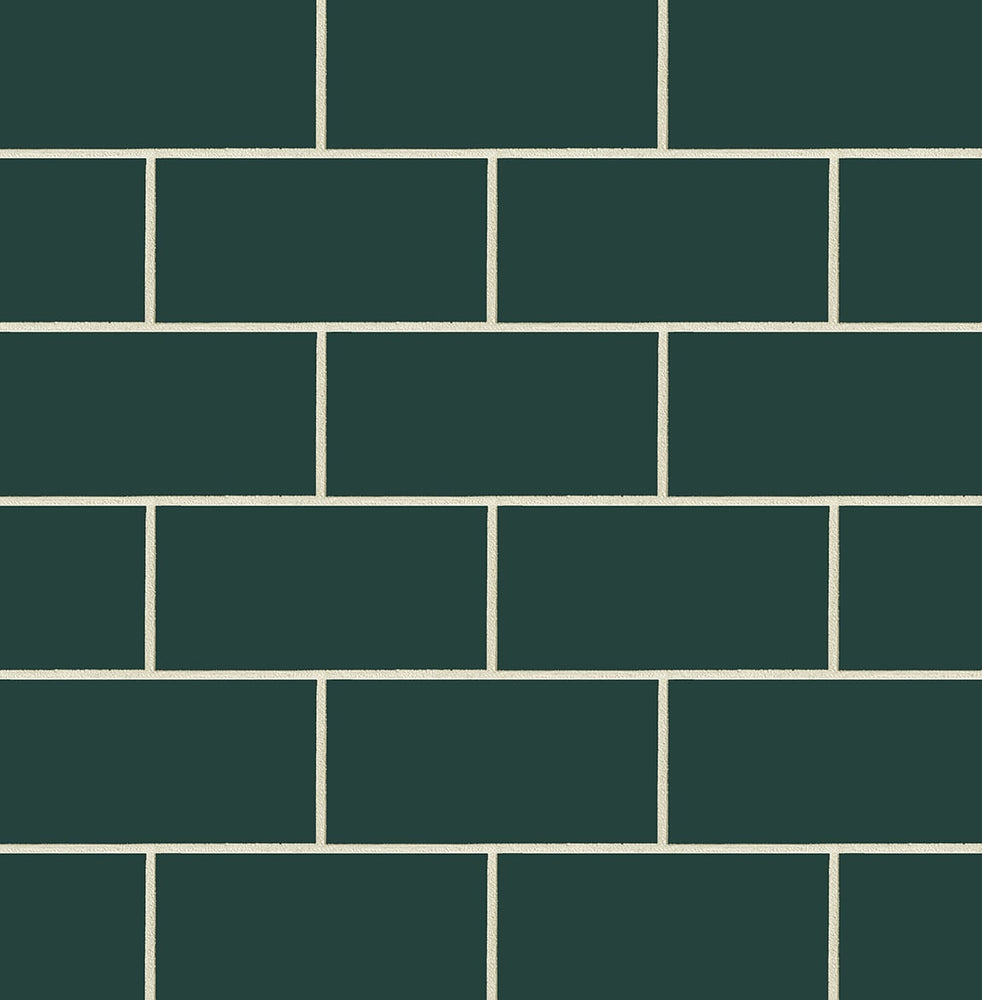 NW37604 retro faux subway tile peel and stick removable wallpaper from NextWall