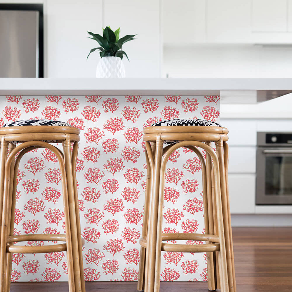 
                  
                    NW38001 coastal coral reef peel and stick removable wallpaper kitchen from NextWall
                  
                