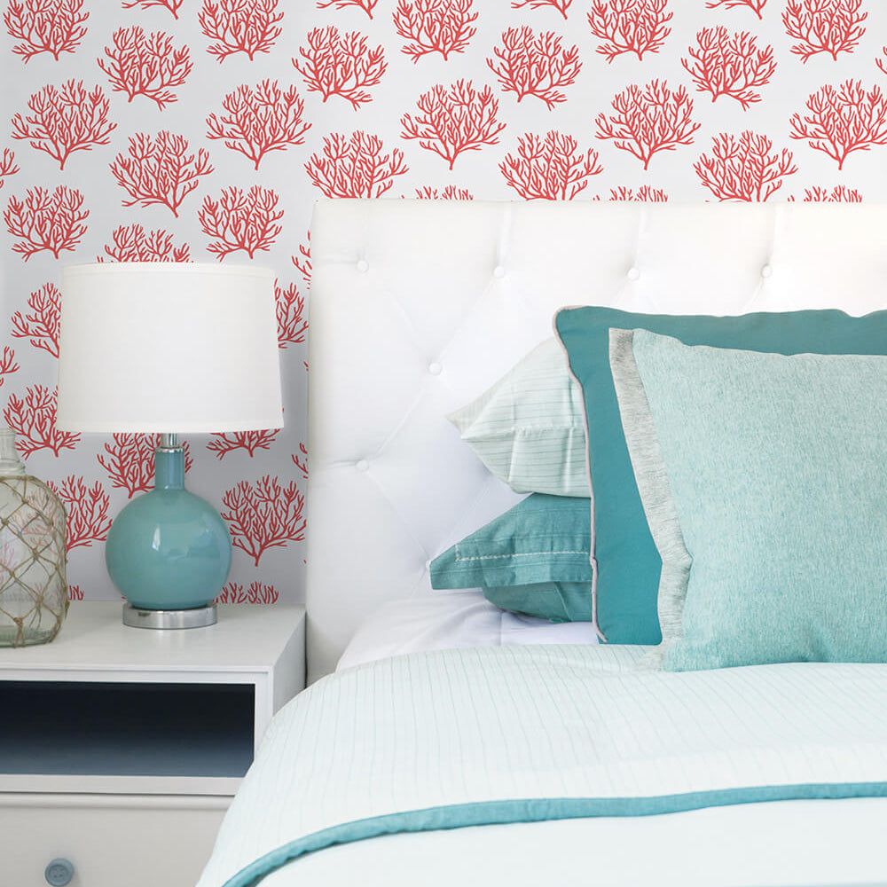 
                  
                    NW38001 coastal coral reef peel and stick removable wallpaper bedroom from NextWall
                  
                