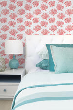 NW38001 coastal coral reef peel and stick removable wallpaper bedroom from NextWall