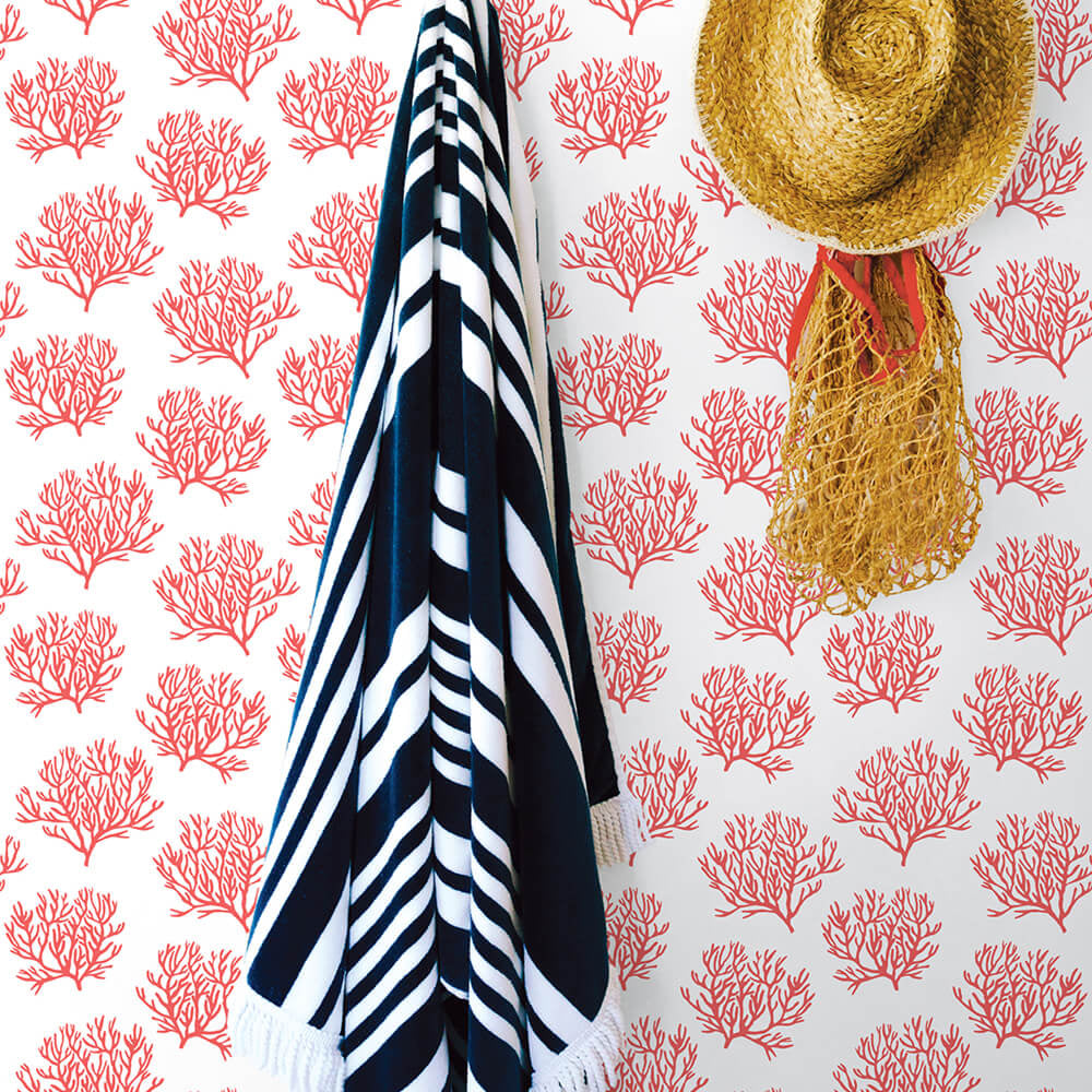 
                  
                    NW38001 coastal coral reef peel and stick removable wallpaper entryway from NextWall
                  
                