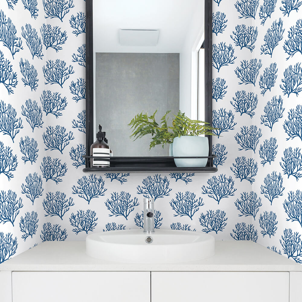 
                  
                    NW38002 coastal coral reef peel and stick removable wallpaper bathroom from NextWall
                  
                