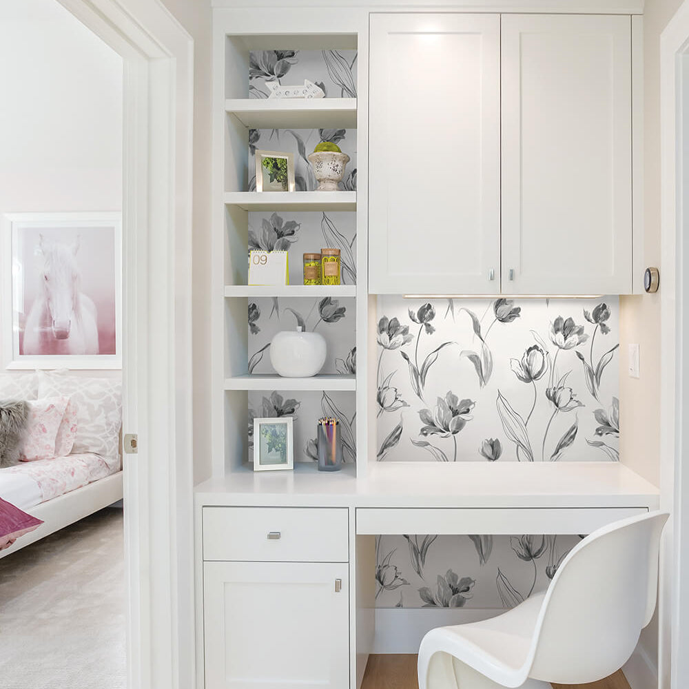 
                  
                    NW38100 Tulip toss floral peel and stick wallpaper office from NextWall
                  
                