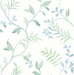 Watercolor Leaf Trail Peel and Stick Removable Wallpaper