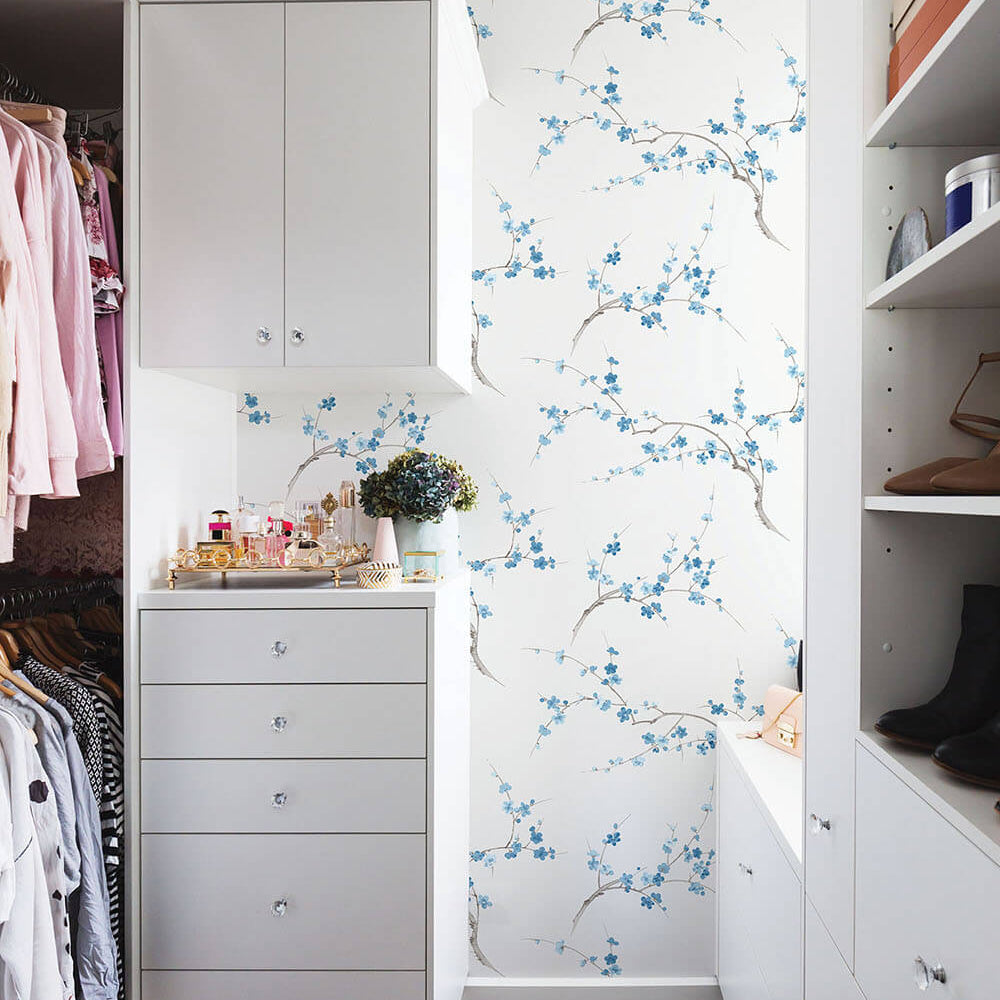 
                  
                    NW38302 cherry blossom floral peel and stick removable wallpaper closet from NextWall
                  
                