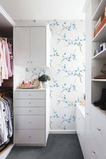 NW38302 cherry blossom floral peel and stick removable wallpaper closet from NextWall