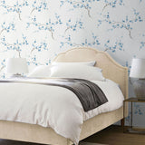 NW38302 cherry blossom floral peel and stick removable wallpaper bedroom from NextWall