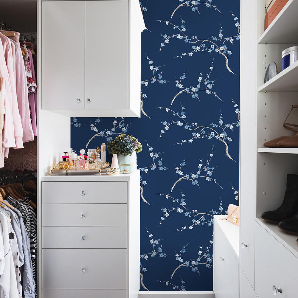 
                  
                    NW38312 cherry blossom floral peel and stick removable wallpaper closet from NextWall
                  
                