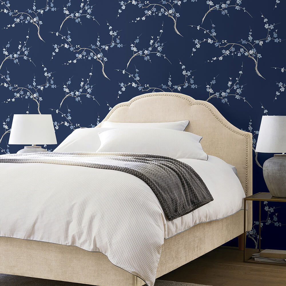 
                  
                    NW38312 cherry blossom floral peel and stick removable wallpaper bedroom from NextWall
                  
                