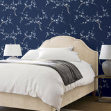 NW38312 cherry blossom floral peel and stick removable wallpaper bedroom from NextWall