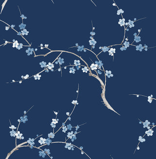 NW38312 cherry blossom floral peel and stick removable wallpaper from NextWall