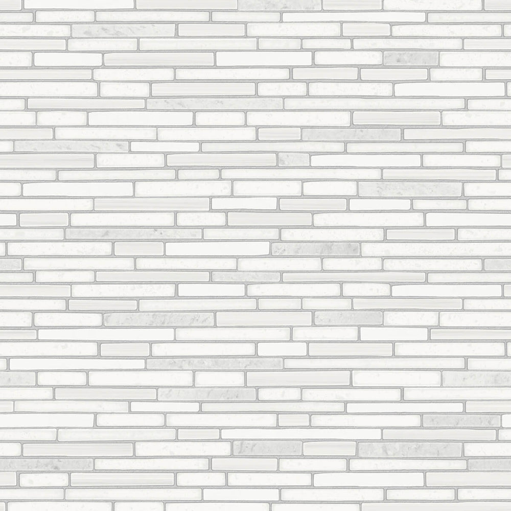 NW38400 faux mosaic tile peel and stick removable wallpaper from NextWall