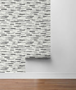 NW38410 faux mosaic tile peel and stick removable wallpaper roll from NextWall