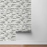 NW38410 faux mosaic tile peel and stick removable wallpaper roll from NextWall