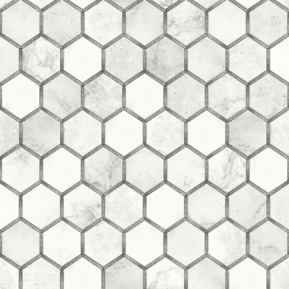 
                  
                    NW38615 inlay hexagon geometric peel and stick removable wallpaper from NextWall
                  
                