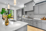 NW38700 marble hexagon faux peel and stick wallpaper kitchen from NextWall