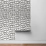 NW38700 marble hexagon faux peel and stick wallpaper roll from NextWall