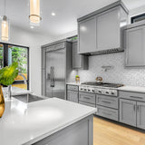 NW38710 marble hexagon faux peel and stick wallpaper kitchen from NextWall