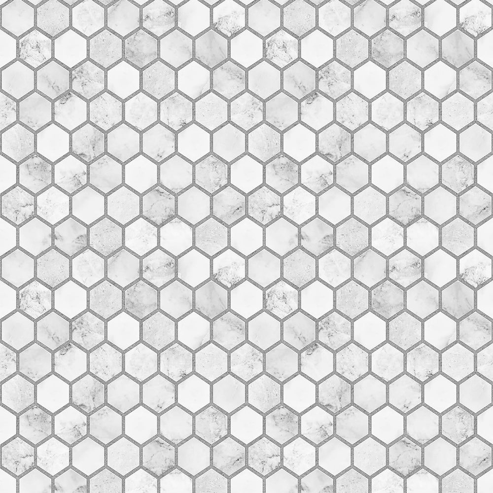 
                  
                    NW38710 marble hexagon faux peel and stick wallpaper from NextWall
                  
                