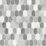 NW38803 brushed hex faux tile peel and stick removable wallpaper from NextWall