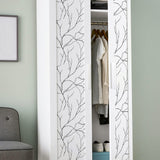 NW39000 delicate branches botanical peel and stick removable wallpaper closet from NextWall