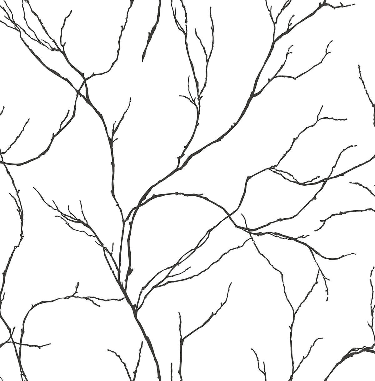 NW39000 delicate branches botanical peel and stick removable wallpaper from NextWall