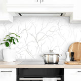 NW39008 delicate branches botanical peel and stick removable wallpaper kitchen from NextWall