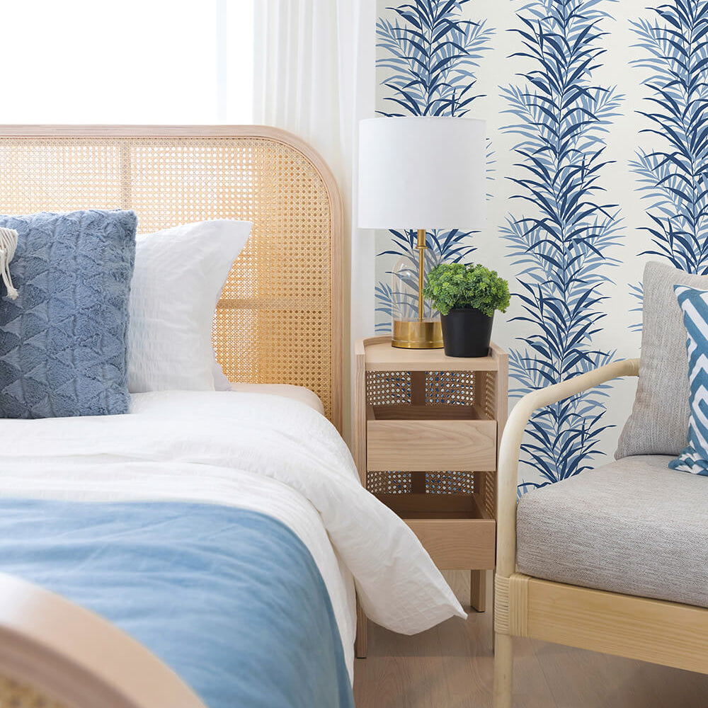 
                  
                    NW39102 leaf stripe botanical peel and stick removable wallpaper bedroom from NextWall
                  
                