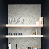NW39205 faux chevron marble tile peel and stick removable wallpaper bar from NextWall