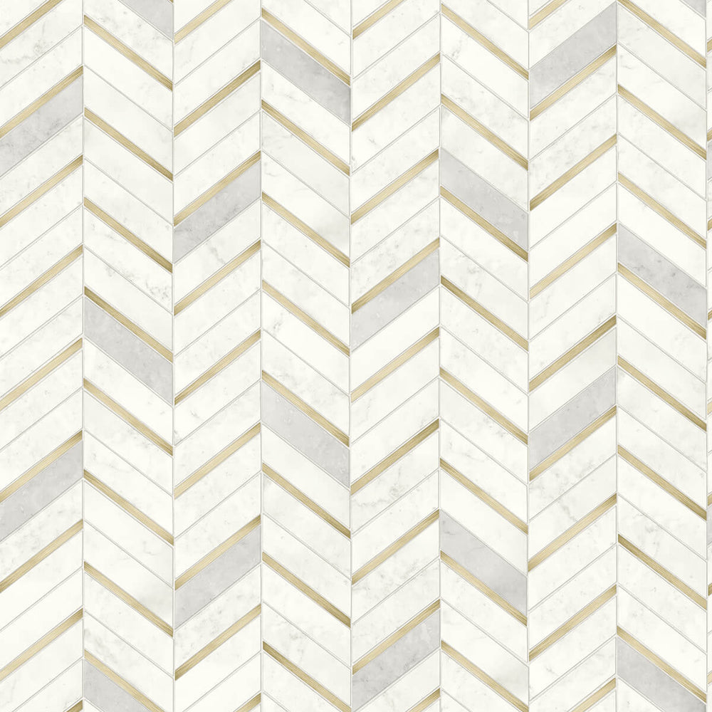 NW39205 faux chevron marble tile peel and stick removable wallpaper from NextWall