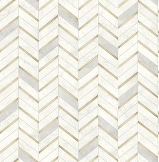 NW39205 faux chevron marble tile peel and stick removable wallpaper from NextWall