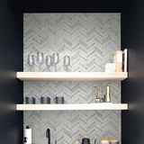 NW39208 faux chevron marble tile peel and stick removable wallpaper bar from NextWall