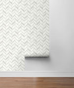 NW39208 faux chevron marble tile peel and stick removable wallpaper roll from NextWall