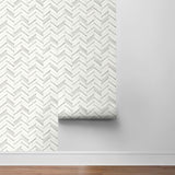 NW39208 faux chevron marble tile peel and stick removable wallpaper roll from NextWall