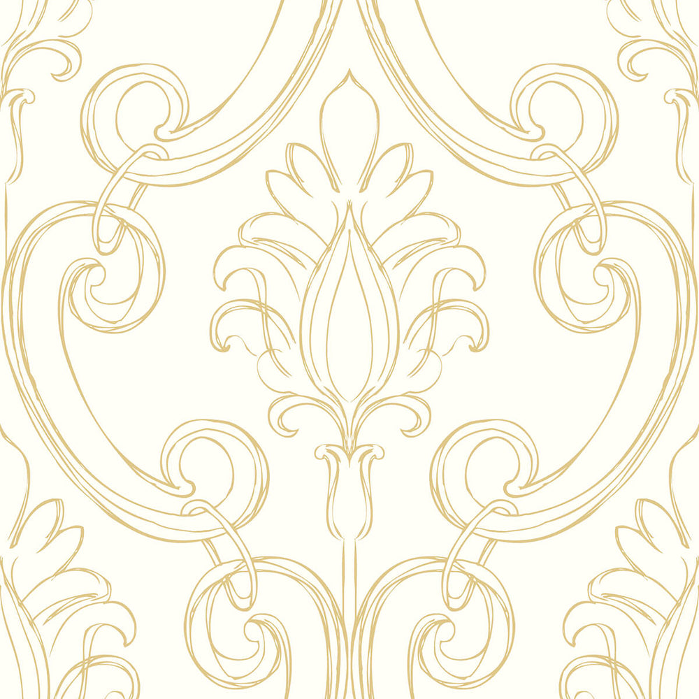 
                  
                    NW39405 sketched damask peel and stick removable wallpaper from NextWall
                  
                