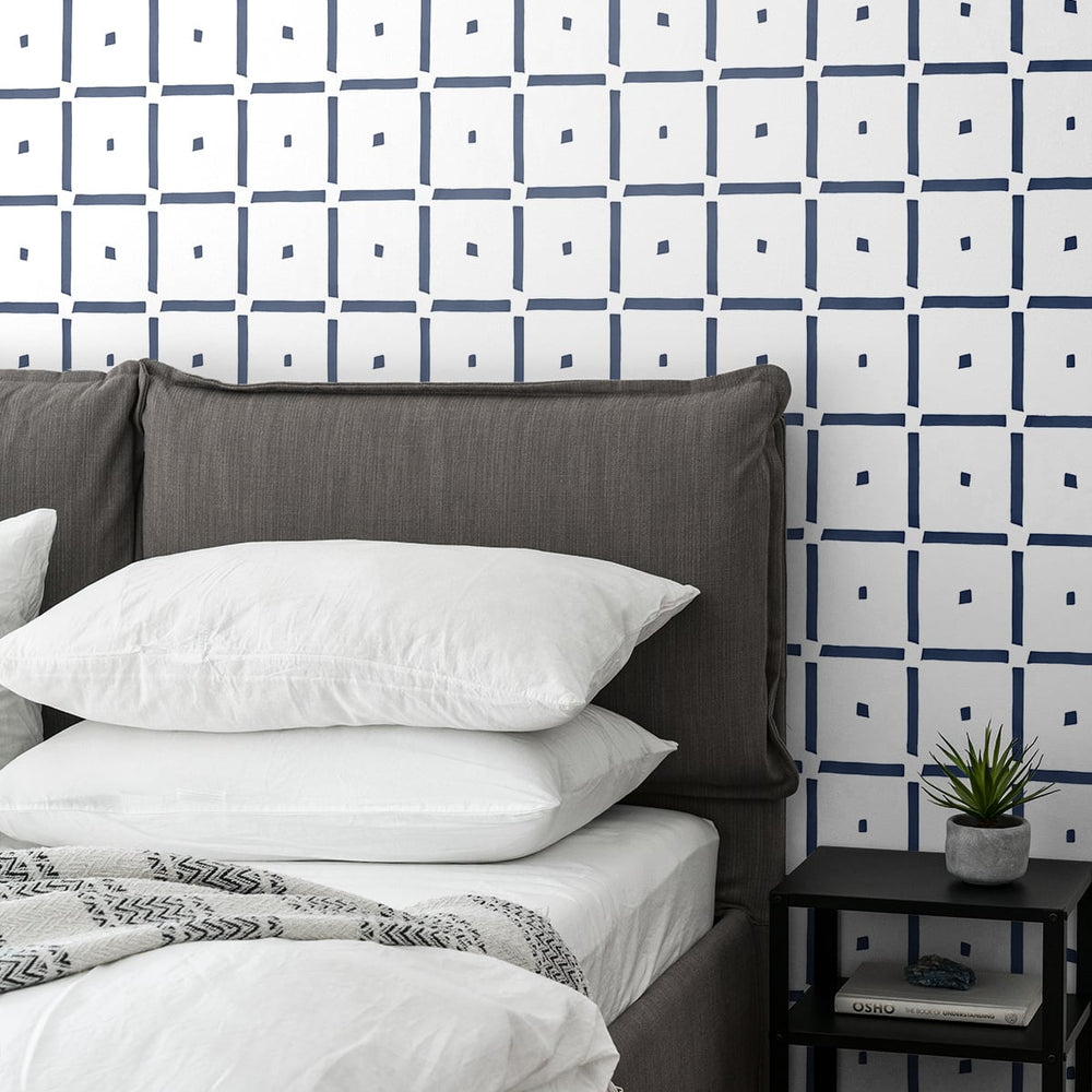 
                  
                    NW39602 check and spot geometric peel and stick wallpaper bedroom from NextWall
                  
                