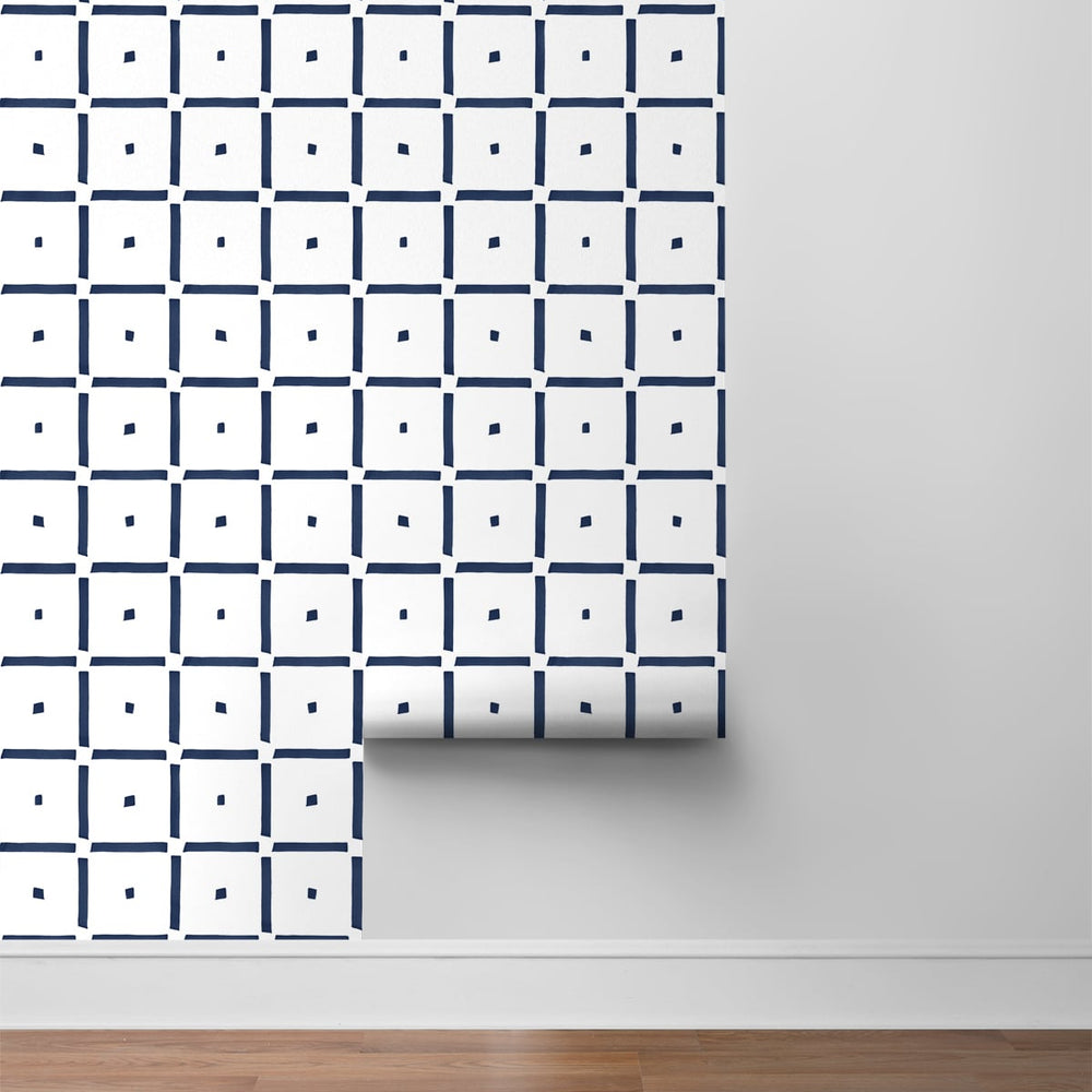 
                  
                    NW39602 check and spot geometric peel and stick wallpaper roll from NextWall
                  
                