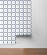 NW39602 check and spot geometric peel and stick wallpaper roll from NextWall